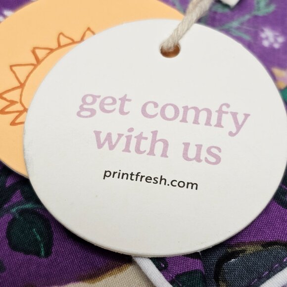 W Tag Anthropologie Print Fresh Purple Violet Dogs Poddle PJ Pajama Set Womens S - Picture 15 of 16